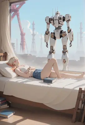 Resting Beside The Guardian Mech