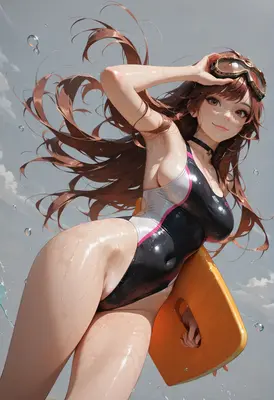 Summer Breeze Lifeguard with Surfboard