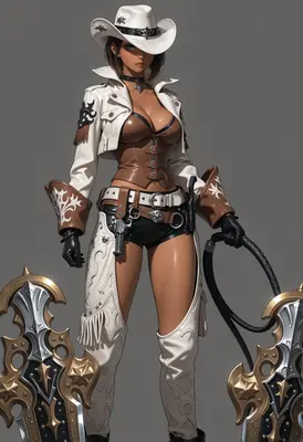 Stylish Cowgirl Bounty Hunter Design