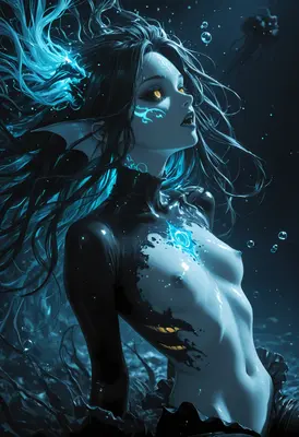 Bioluminescent Siren of the Deep