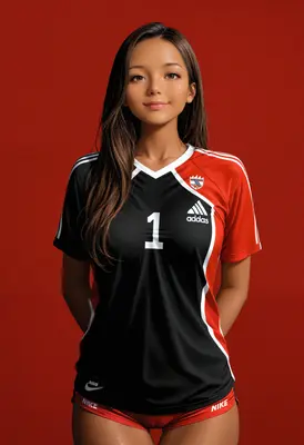 Young Athlete in Soccer Jersey