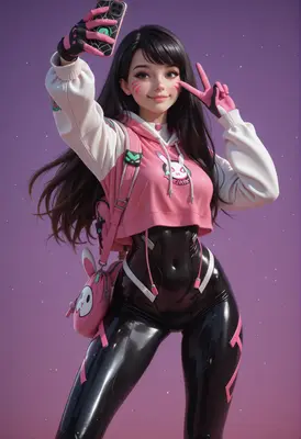 D.Va Inspired Techwear Selfie