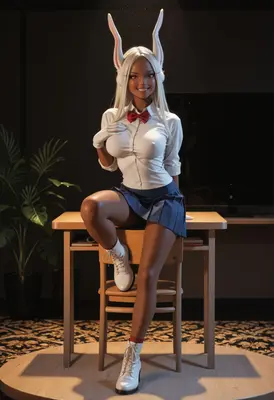 Rabbit Girl in School Uniform