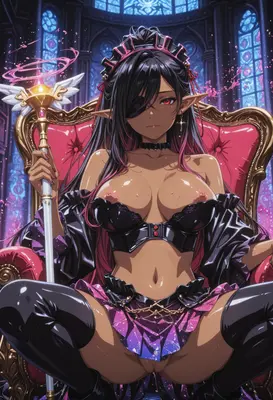 Dark Elf Queen on Throne