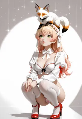 Cute Anime Girl With Pet Fox