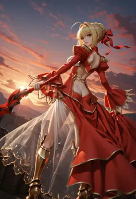 Saber of Red at Sunset