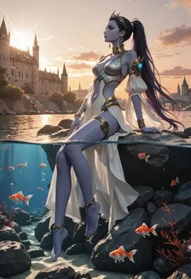 Celestial Princess by the Golden Shore