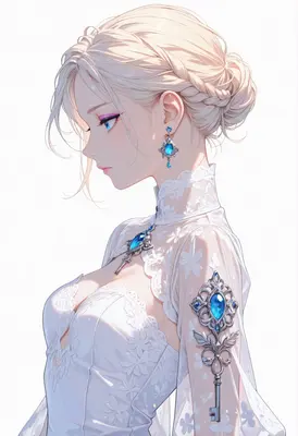 Elegant Bride with Blue Gemstone Jewelry