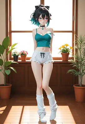Anime Girl Relaxing by the Window