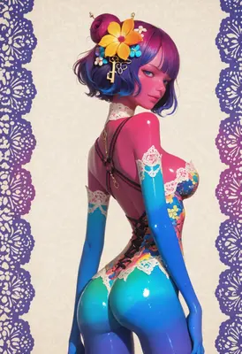 Vibrant Floral Fantasy Portrait