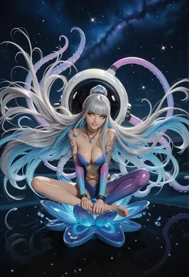 Cosmic Tentacle Maiden in Starlight