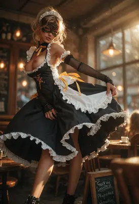 Mysterious Maid in Golden Light