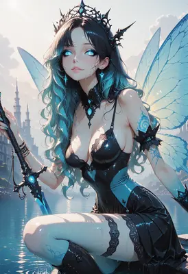 Ethereal Fairy Queen With Glowing Sword