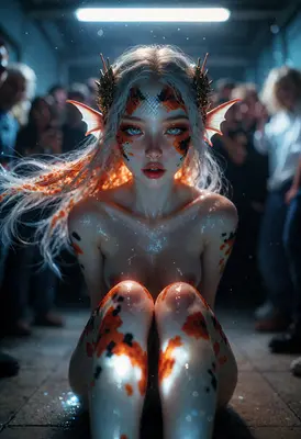 Ethereal Koi Mermaid In The Crowd
