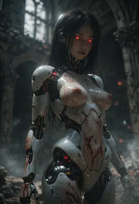 Battle Damaged Cybernetic Android