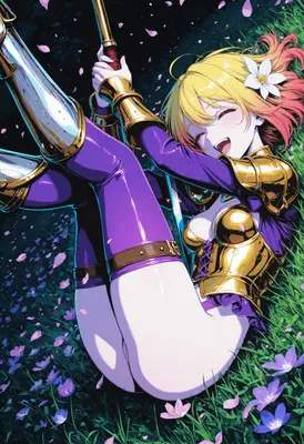 Joyful Warrior Resting in Petals