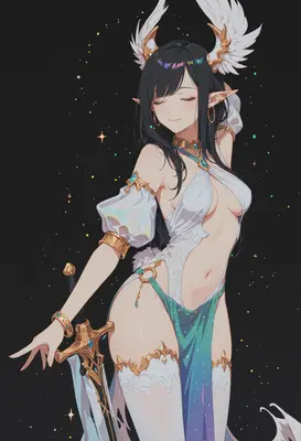 Celestial Elf Warrior with Radiant Blade