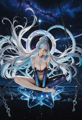 Celestial Entity on a Crystal Star