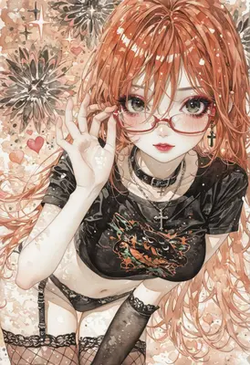 Red Haired Girl in Gothic Attire