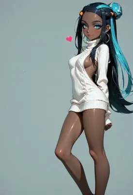 Charming Girl in Virgin Killer Sweater