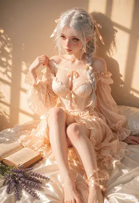 Dreamy Maiden in Soft Sunlight