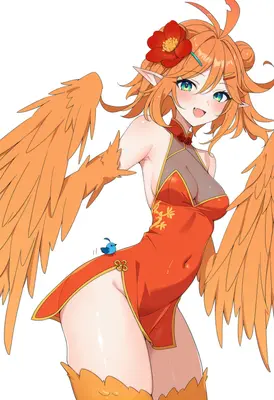 Winged Elf in a Qipao