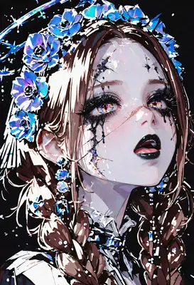Shattered Porcelain Floral Maiden