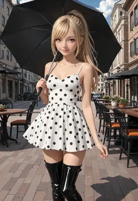 Sunny Day Polka Dot Girl
