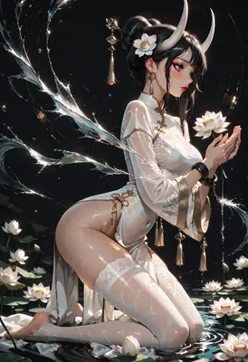 Lotus Maiden in the Sacred Pool