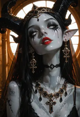 Gothic Succubus Queen Portrait