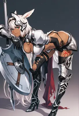 Viera Knight in Polished Armor