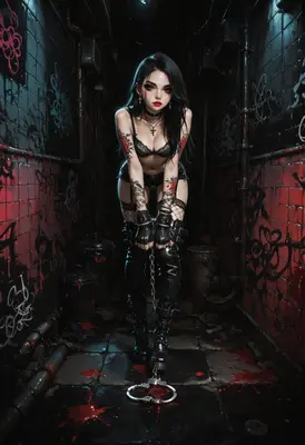 Gothic Captive in a Dark Alley