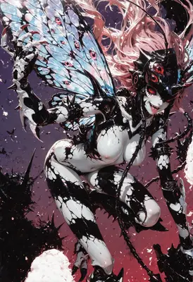 Ethereal Insectoid Queen in Dark Armor