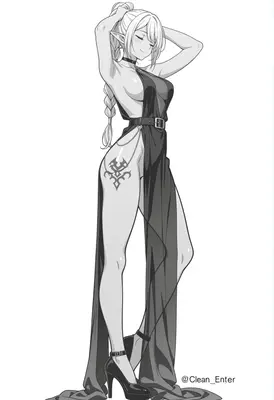 Elegant Elf in Revealing Black Dress