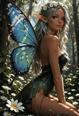 Enchanting Butterfly Fairy in Forest Glade