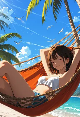 Relaxing Summer Day in a Hammock