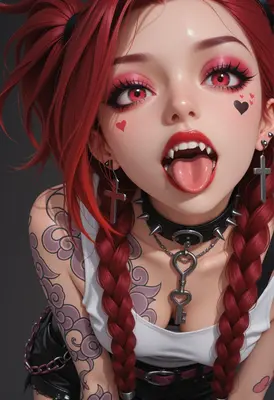 Edgy Redhead with Spiked Choker