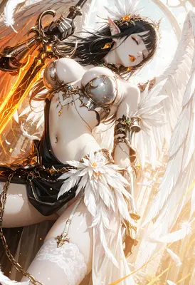Celestial Guardian with Golden Blade