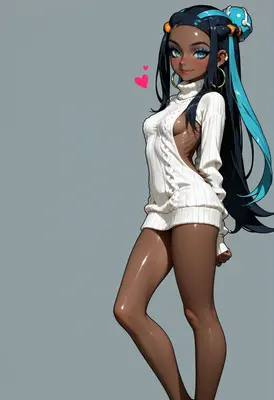 Charming Girl in Virgin Killer Sweater