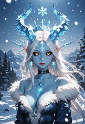 Ethereal Ice Queen of the Mountains