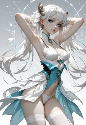 Celestial Maiden in Ethereal Blue