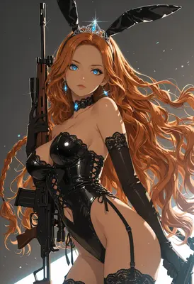 Tactical Bunny Girl with Sniper Rifle