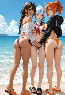 Summer Beach Trio Fun