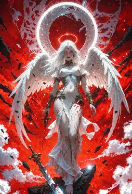 Bloodstained Angel of the Red Abyss