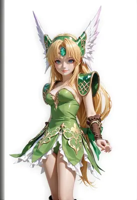 Ethereal Green Winged Forest Guardian