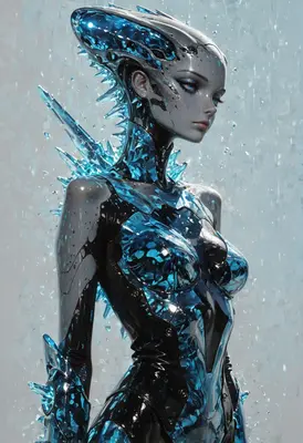 Crystalline Cybernetic Entity Portrait