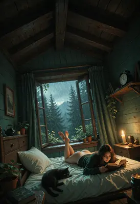 Cozy Rainy Day Reading Session