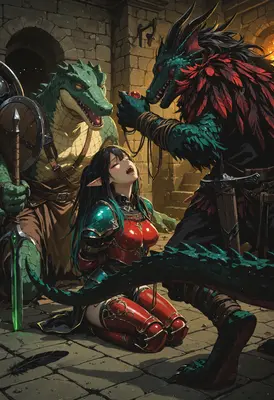 Captive Knight and the Scaled Warriors