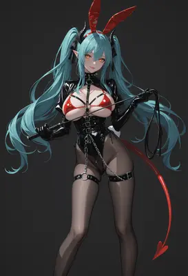 Demon Bunny with a Whip
