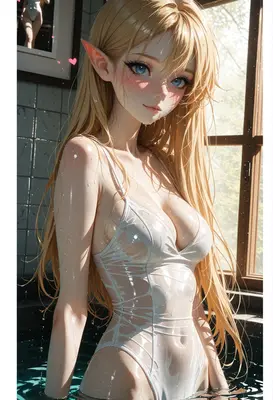 Wet Elf Beauty in Sunlight